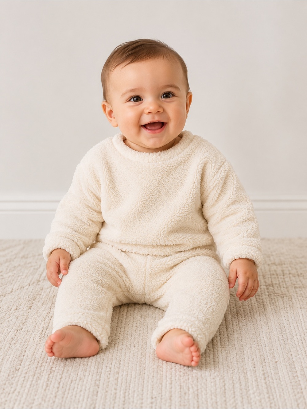 Greyson Cozy Cream Super Soft Two-Piece Set 6-9 Months